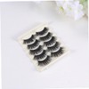 Baluue 5pairs Thick Exaggerated Faux Eyelashes Soft Fiber Artificial Lashes