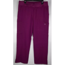 ALLHEART Luxe Supreme by AllHeart Women's Yoga Scrub Pant LGP WINE/BURGUNDY