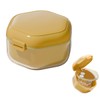 Denture Bath Box Cup with Strainer Basket,teeth Retainer Cleaning Box,