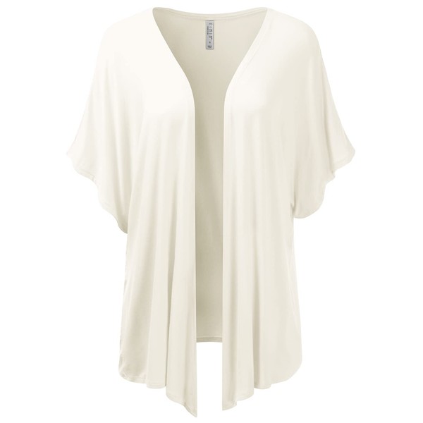 EIMIN Women's Kimono Style Short Sleeve Open Front Loose Fit