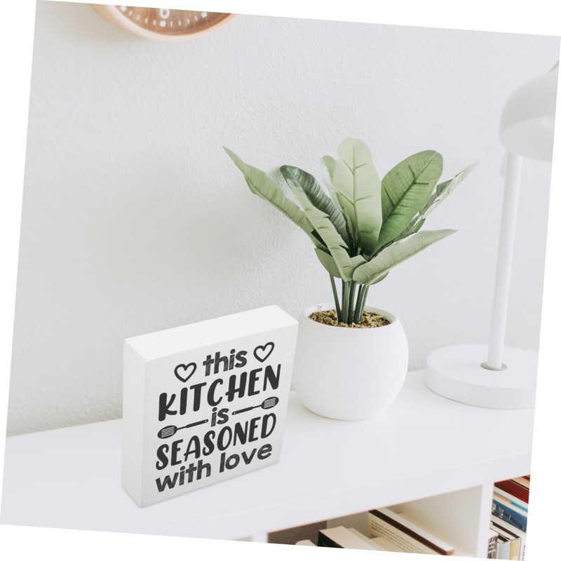 ULTECHNOVO Rustic Wooden Home Sign Tabletop Plaque Stylish Kitchen Decor