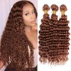 Brown Human Hair Bundles Color 30 Bundels Brown Deep Wave