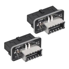 AITRIP 2 Pack USB Faceplate Adapter, Vertical USB-C Header Adapter, USB 3.1 Type-E Key-A to USB 3.0 20Pin Header Converter for Type-C Motherboard