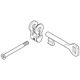 cyclingcolors 1 x Deadlock Insert for Mortise Locks, Key Facing Screw for Inserting into Mortise Locks, Prepared for Profile Cylinder, Closure 5