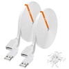 2-Pack 30ft Power Extension Cable Compatible with Wyze Cam v4,Wyze