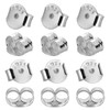 Genuine S925 Sterling Silver Earring Backs Replacements for Studs, 12Pcs/6Pairs