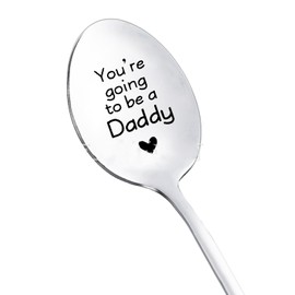 Baby Pregnancy Announcement Gifts for Daddy Dad You're Going to Be a Daddy Spoon for New Dad Gifts Coffee Tea Spoon for Dad Daddy to Be Gifts Funny Engraved Stainelss Steel Spoons