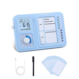 Safetect Visual Timer & ADHD Tool for Kids with Voice Command, Visual Schedule for Kids with Autism,Task Timer with Chore Chart Board for Home, School, Classroom, Desk