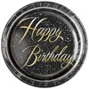 Unique Party 57495 - Glitz Gold Foil Birthday Paper Plates,