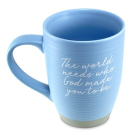 Lighthouse Christian Products World Needs God - Ephesians 1 - Powder Blue 16 Ounce Ceramic Drinking Mug