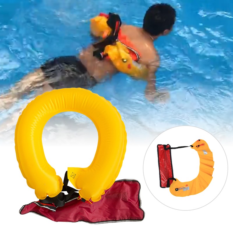 Portable Adults Inflatable Life Jacket Waist Belt with Reflective Tapes