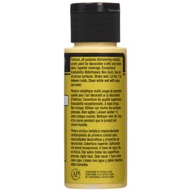 FolkArt Metallic Acrylic Paint in Assorted Colors (2 Ounce), 676 Inca Gold