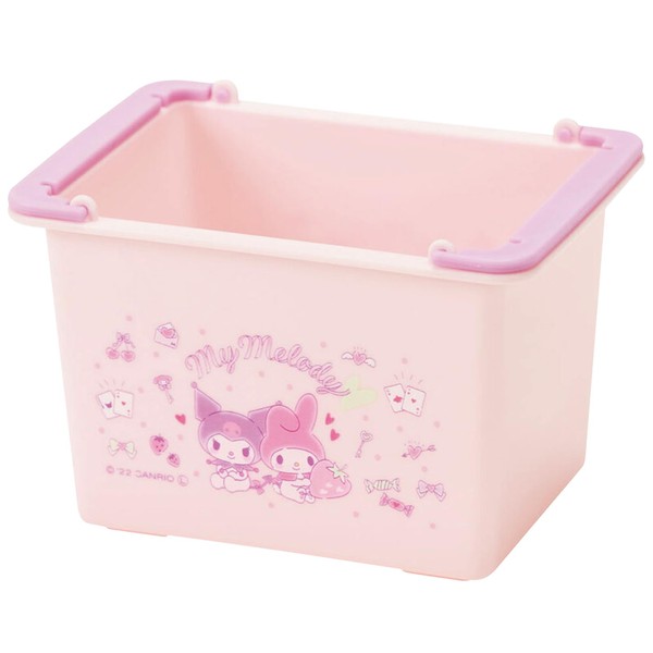 Skater MBSK1-A Stackable Mini Basket, Set of 2, My Melody, Chroi, Cute, Sanrio, 4.6 x 3.3 x 3.1 inches (11.7 x 8.4 x 7.8 cm),