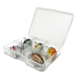 SEASKY 2.5cm 1.5g Mini Crankbait Fishing Lures, Bass Hard Topwater Hooks Artificial Baits, Panfish/Crappie Lure, 5pcs/case 0.05oz 1 inches (KIT1)