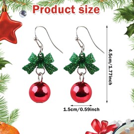 Christmas Earrings, Women's Christmas Earrings, Cute Christmas Decoration, Christmas Earrings, for Women, Girls, Christmas New Year, Styling Accessories, Metal