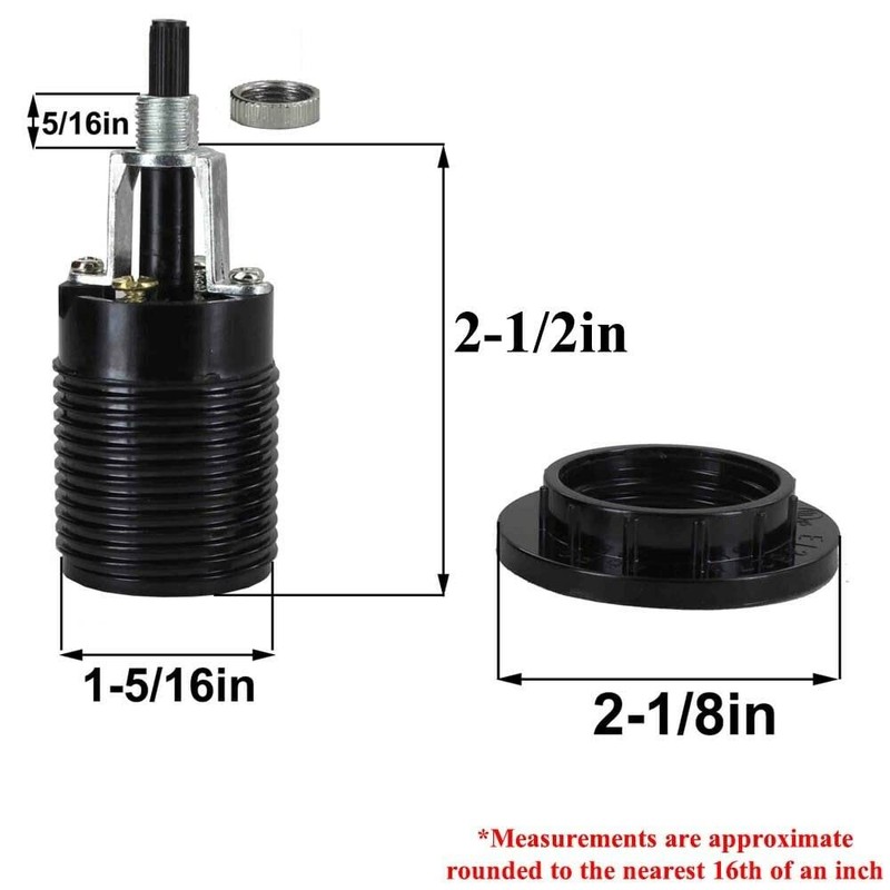Galapagoz Threaded Phenolic Bottom Turn Knob Light Socket Lamp Socket