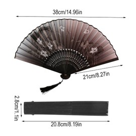 2PCS Folding Fan Hand Fans Handheld Fans Bamboo Fans Party Favor Performance Dance Decorations Festival Chinese Style Gift