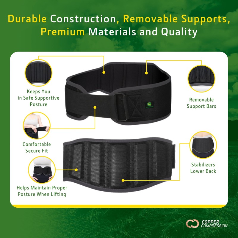 John Deere Back Brace by Copper Compression – Lower Back