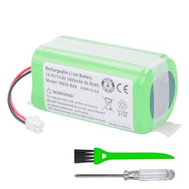 DFTIM 3400MAH RVBAT850 Battery for Shark Battery, Compatible for Shark Ion Robot R75, RV761, RV850C, RV1000S, RV1100VL, RV101AE, UR1000SR, RV700_N, RV720_N (NOT for 3-Prong Connector) with Tools