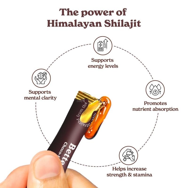 BetterAlt GOLD+ Choco Shilajit Honey Sticks | 85+ Minerals &