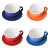 Yundu Ceramics Latte Cup and Saucer - 10 oz for