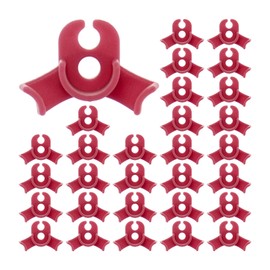 M METERXITY 30-Pack Plant Bender, 1.4x1 Inch 90 Degree Adjustable Plant Training Clips Plant Stem Low Stress Plant Branch Trainer Clips for Plant Gardening/Flowers/Climbing Plants[Red]