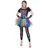 EraSpooky Vestido de tutú colorido con esqueleto para mujer, Multi
