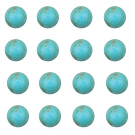 arricraft 100PCS 4mm Synthetic Turquoise Gemstone Flat Back Stone Cabochons Craft Findings for DIY Jewelry Making-Half Round