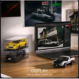 Mould King AE86 Initial D Car Models Building Sets with Display Case, 27013 Collectible