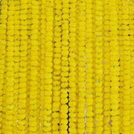 DIYANA IMPEX Marigold Garland for Decoration 5 Pcs of 5 feet Long Strands Artificial Marigold Flowers, Indian Décor for Pooja, Wedding Christmas, Events