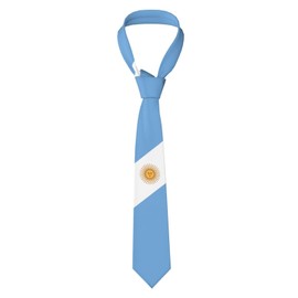AKMCBSH Fashion Flag of Argentina Tie Comfortable Soft Novelty Necktie Unisex Neck Ties for Valentine's Day Weddings Party Father's Day Birthday Gift