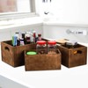 Hedume Set of 3 Nesting Wooden Crates, Wood Crate Box