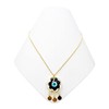 LESLIE BOULES Collar con colgante de oro de ojo malvado