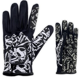 Frank Miura Golf Glove Glove with Glove Holder for Left Hand (Black x White)