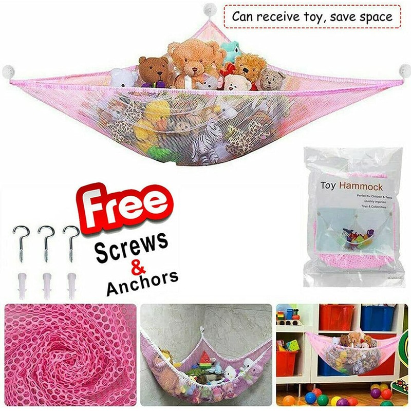 ShopHut Toy Hammock Organizer for Stuffed Toys Mesh Net -
