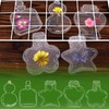 40pcs Transparent Dried Flower Bookmark, 5 Styles Handmade Clear Dry