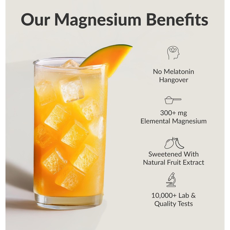 BIOptimizers Magnesium Breakthrough Drink - 8 Forms of Magnesium, Electrolytes,