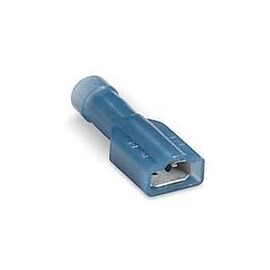 RB2573, Quick Disconnect Terminal 14-16AWG Brass Blue F 25.65mm Electro Tin Bulk (100 Items)