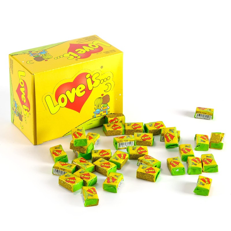 Chewing Bubble Gum Love Is 100 Pcs Taste Сoconut and