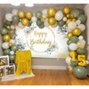 Greenery Happy Birthday Banner Backdrop 7x5FT Green Eucalyptus Leaf Birthday