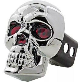 Cobra-Tek Skull Hitch Cover Led Brake Light Fit 1.25" and 2" Hitch Receivers Universal Fit