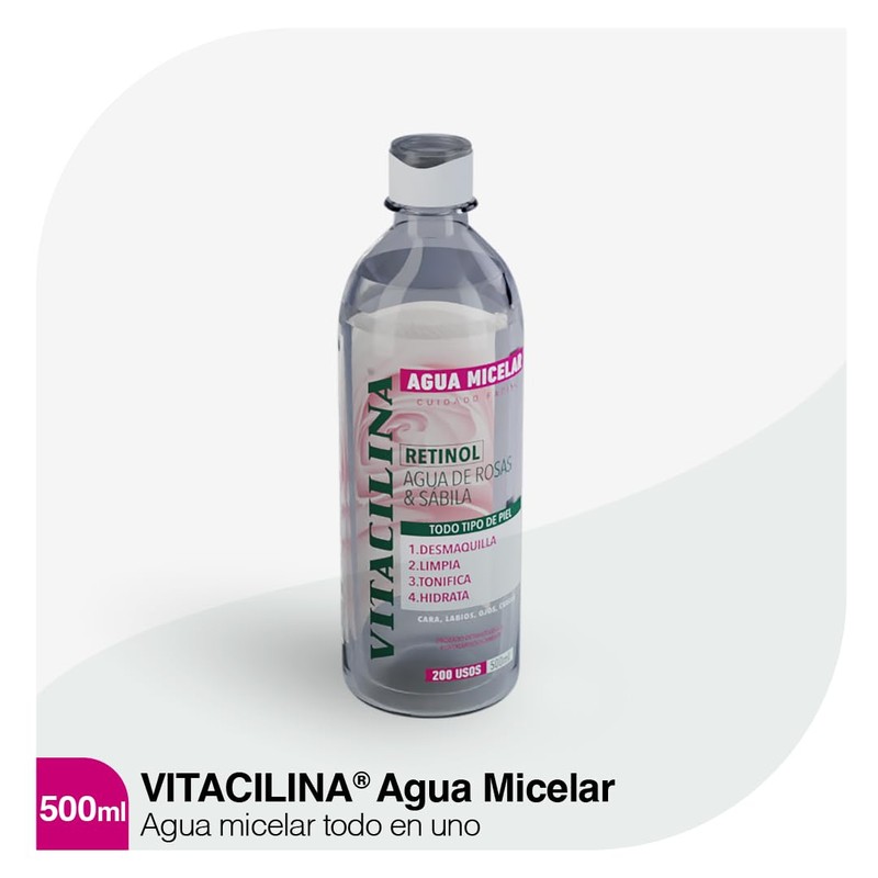 Vitacilina Agua de Rosas Micelar 500 ml