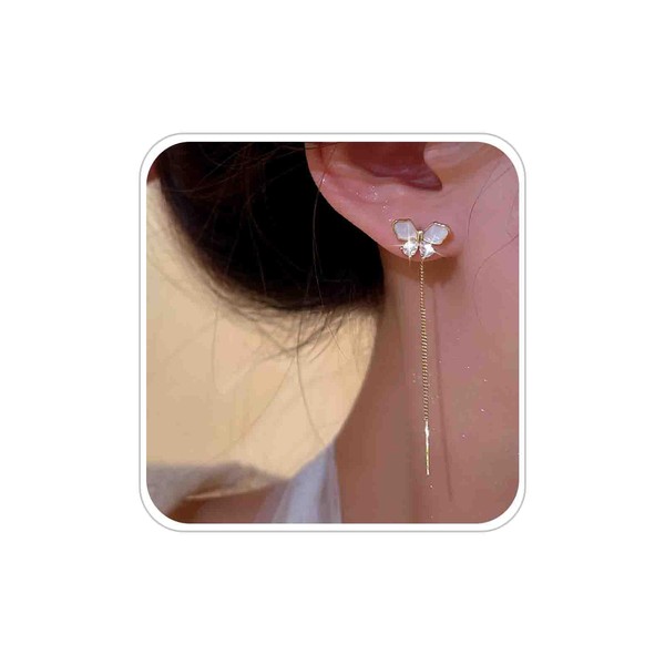 Atentuyi Gold Threading Earrings Long Thread Earrings Tassel Chain Dangle