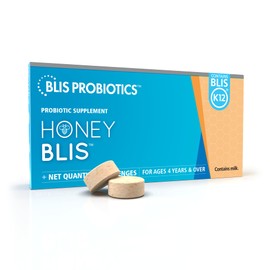 BLIS HoneyBlis Oral Probiotic Throat Lozenges - Manuka Honey, K12, Immune Support - 16 Lozenges
