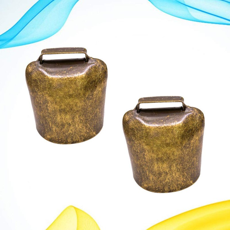 HEALLILY 2 Pieces Cow Bell Goat Bell Hanging Bell Small