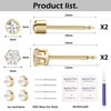 Makalong 4pcs Ear Piercing Kit Gold, Disposable Piercing Kit, Easy