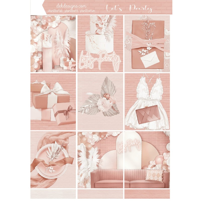 Life Planner Sticker Kit, Let's Party, over 150 stickers on