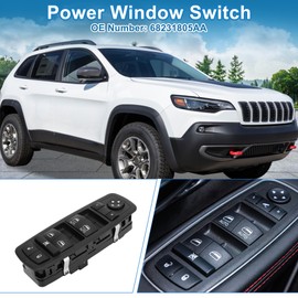 A ABSOPRO Power Window Switch No.68231805AA Window Control Switch for Jeep Cherokee 2015-2023 Black
