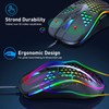 JYCSTE Wired gaming mouse, RGB backlighting and 7200 adjustable DPI,
