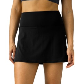 Colorfulkoala Women's Dreamlux Tennis Skort High Waisted Athletic Golf Casual Skirts Built-in Shorts with 2 Pockets (S, Black)